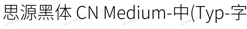 思源黑体 CN Medium-中(Typ字体转换